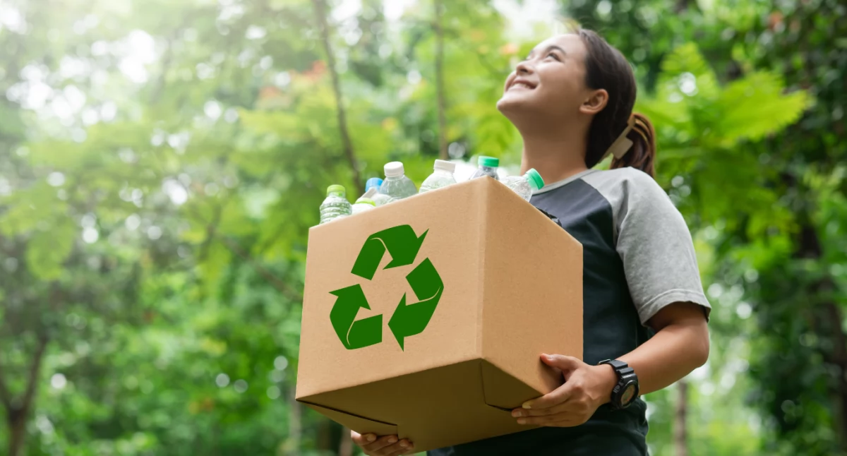 ECO, Recykling dotyczy każdego Sprawdź dawać drugie życie odpadom dzień dbać środowisko - zdjęcie, fotografia