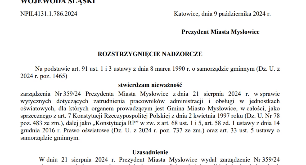 SAMORZĄD, Bezprawne zarządzenie prezydenta Targosia - zdjęcie, fotografia