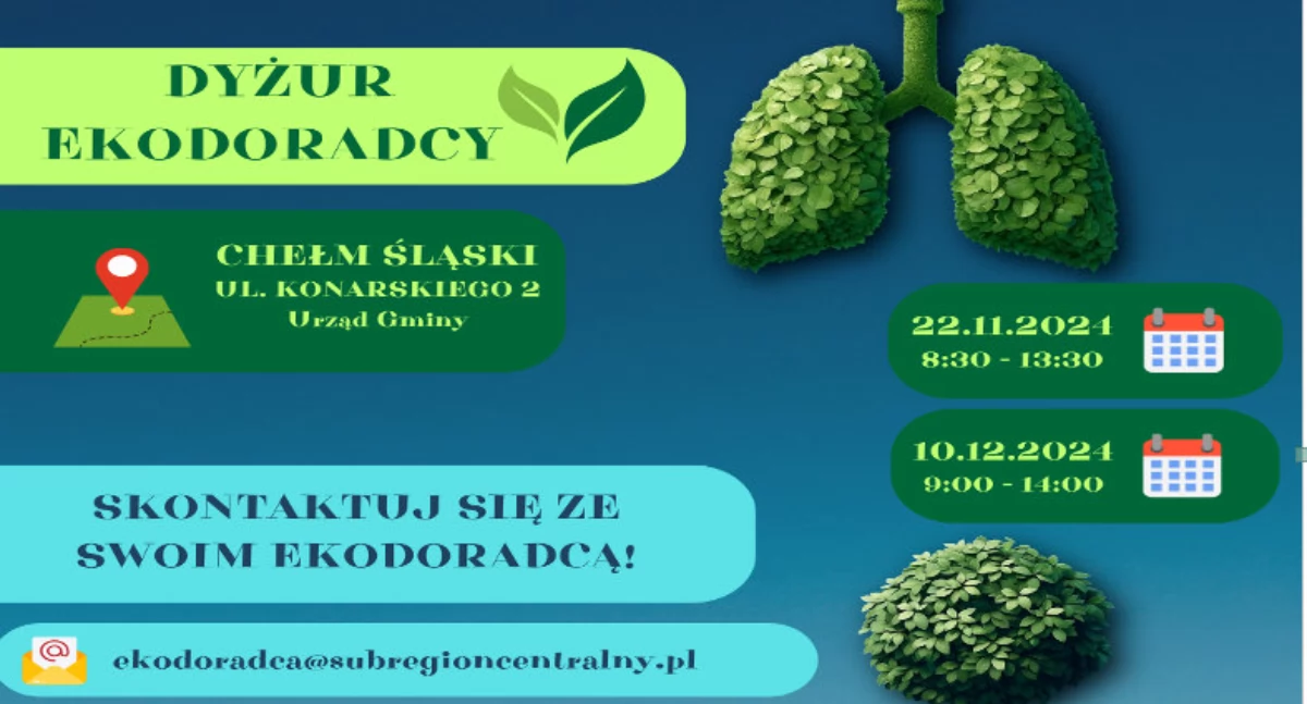 ECO, Urząd Gminy Chełm Śląski zaprasza na dyżury ekodoradcy - zdjęcie, fotografia