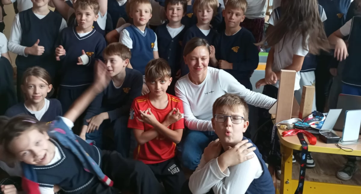 EDUKACJA, Inspirujące spotkanie Joanną Janicką Jawor Szkole Podstawowej - zdjęcie, fotografia
