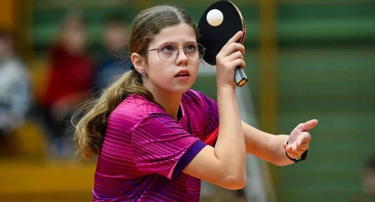 Tenis stołowy, Trzecie miejsce Natalii Wszołek Grand Polski Młodziczek - zdjęcie, fotografia