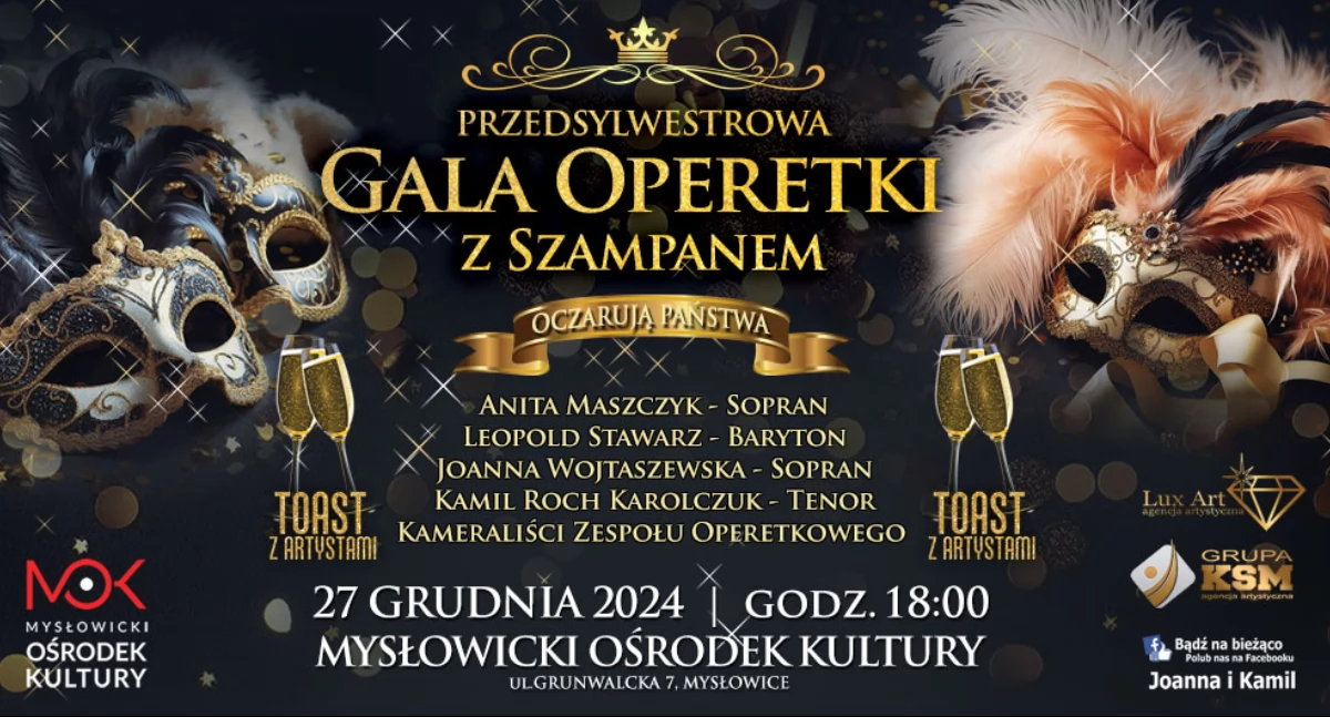 Rozrywka, Przedsylwestrowa operetki szampanem - zdjęcie, fotografia