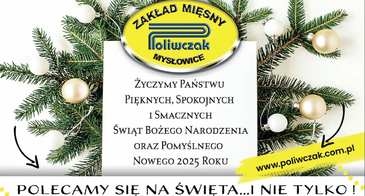 INFORMATOR, Zakład Mięsny Poliwczak życzy pięknych świąt - zdjęcie, fotografia