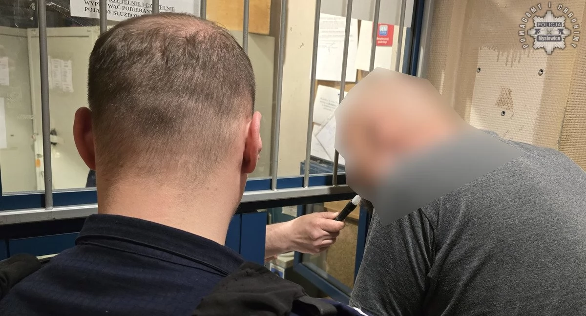 Kronika kryminalna, Pościg pijanym złodziejem zakończony Mysłowicach - zdjęcie, fotografia
