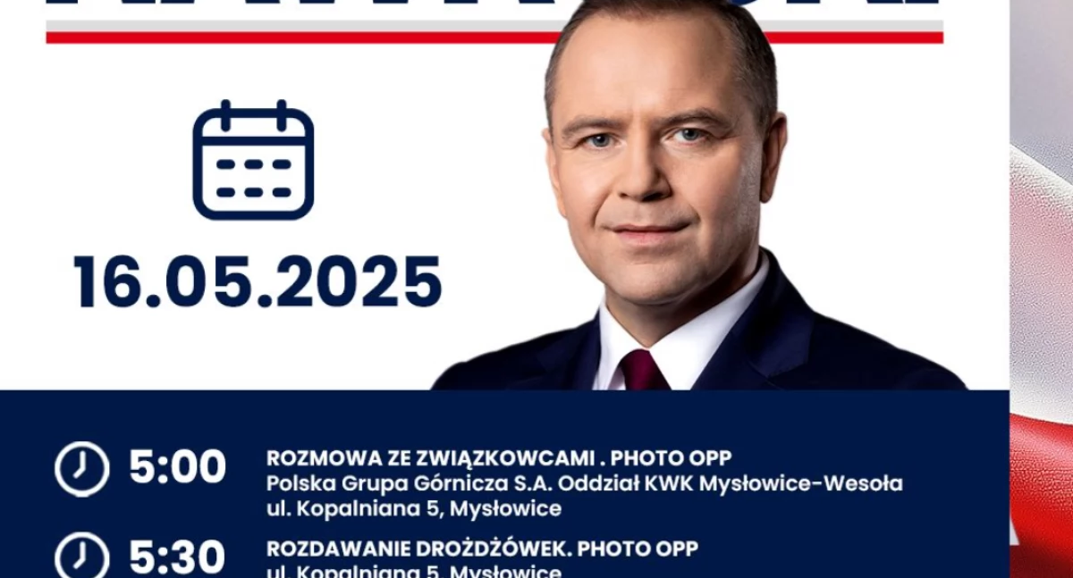 POLITYKA, Karol Nawrocki Mysłowicach finiszu kampanii - zdjęcie, fotografia