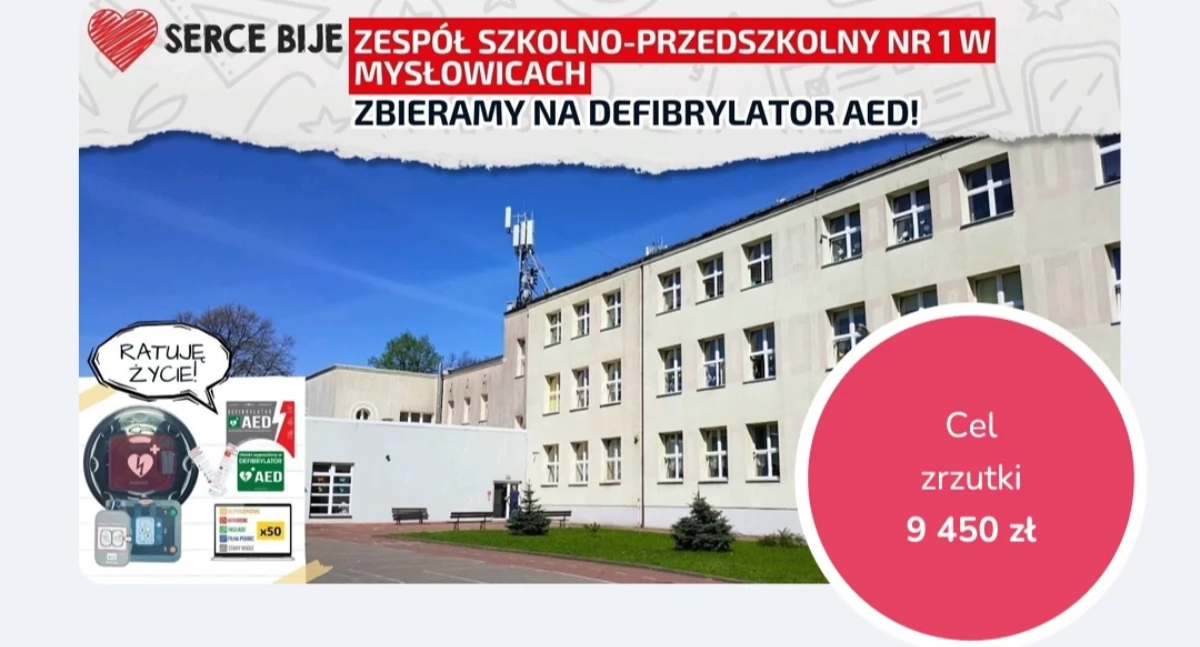 EDUKACJA, „Serce Szkole” mysłowicka społeczność szkolna zbiera sprzęt ratujący życie - zdjęcie, fotografia