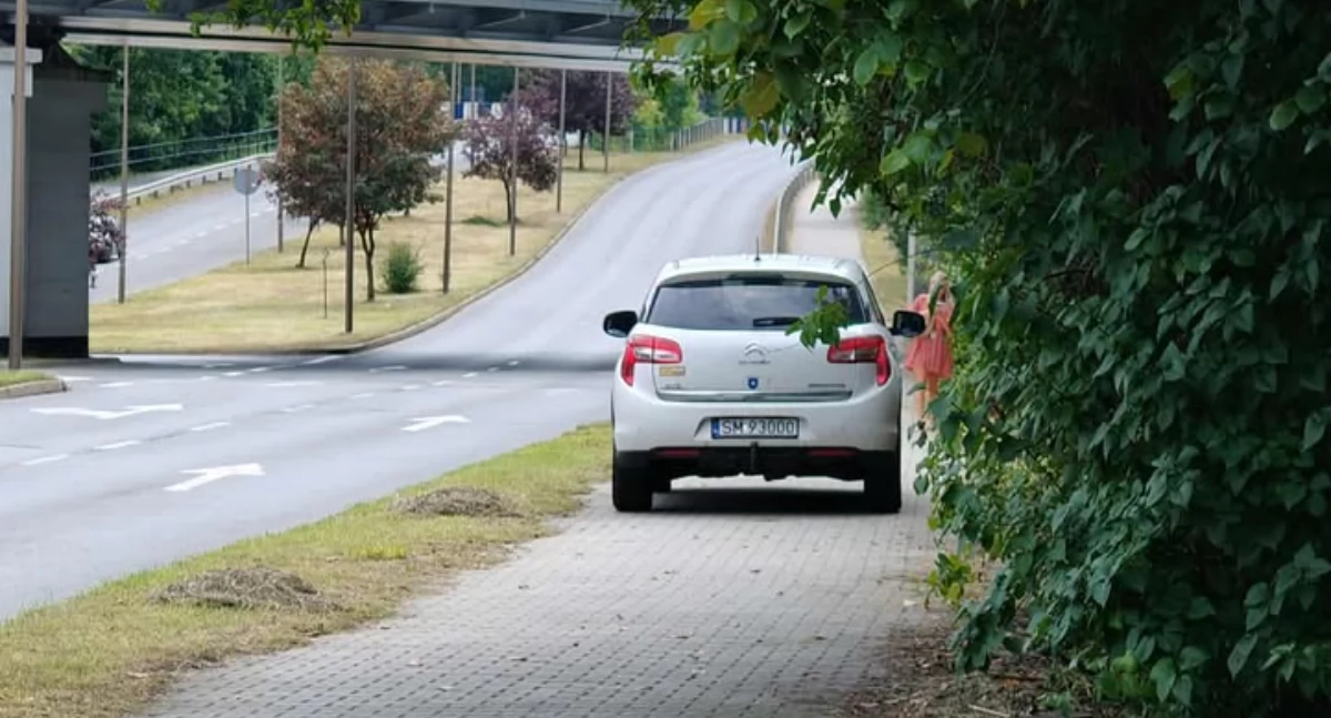 NEWS, Prezydent Mysłowic testuje chodnik służbowym citroenem - zdjęcie, fotografia