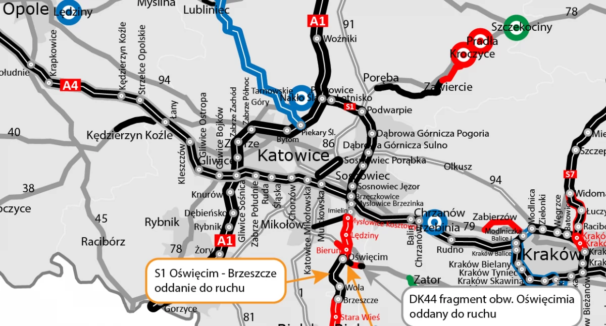 NEWS, Mysłowice Bielsko Biała sierpniu oddanie ważnego odcinka trasy - zdjęcie, fotografia
