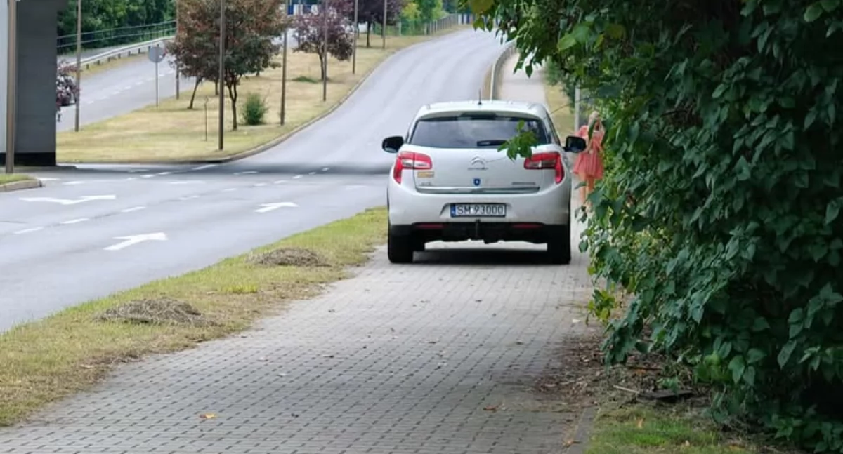 NEWS, Dlaczego prezydent Mysłowic jechał samochodem chodniku Urząd miasta wyjaśnia - zdjęcie, fotografia