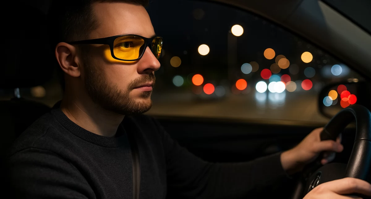 Informator gospodarczo reklamowy, Okulary jazdy nocą działają naprawdę pomagają kierowcom - zdjęcie, fotografia