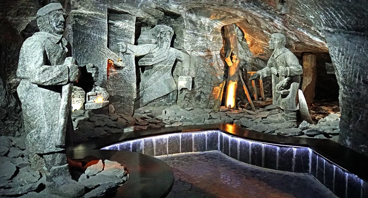 Skarbniki w kopalni. Fot. Wikipedia