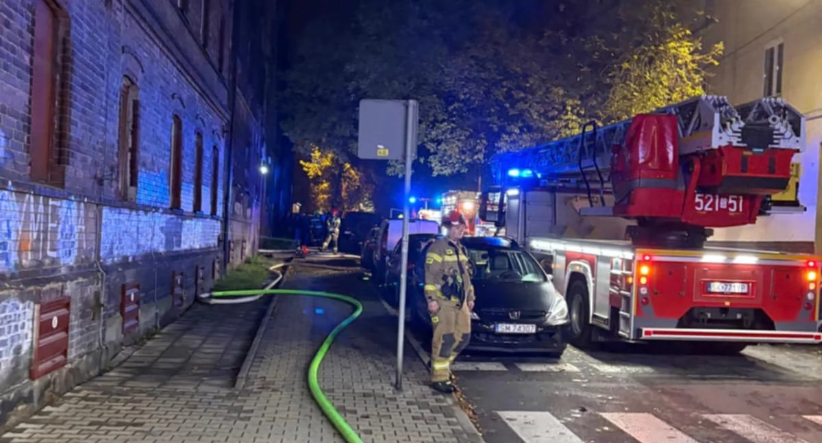 Pożar wybuch przed 4 rano. Fot. PSP Mysłowice
