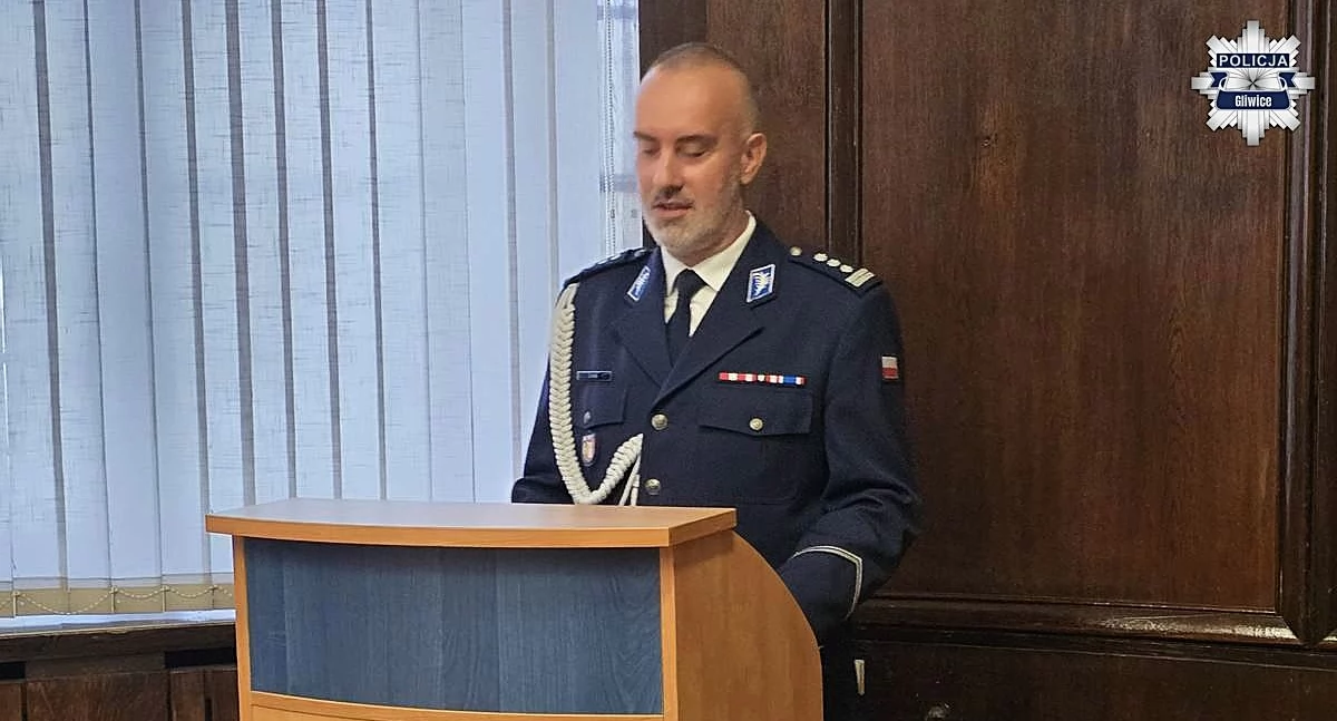 Dariusz Fuks zastąpił na stanowisku mł. insp. Jarosława Bąka. Fot. KMP Gliwice