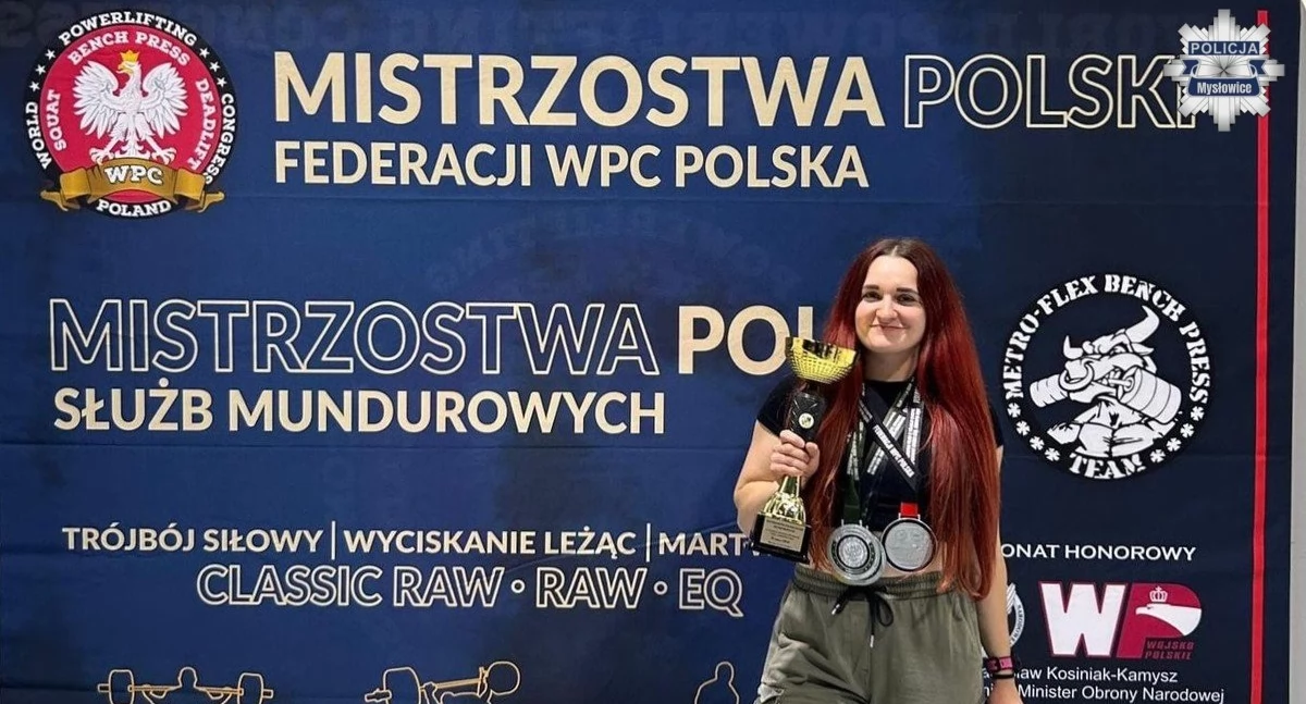 NEWS, Mysłowicka policjantka jedną najsilniejszych kraju! Sierż Kamila Dulowska medalami mistrzostwach Polski - zdjęcie, fotografia