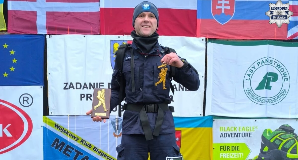 Biegi, Sierż Głos najlepszym policjantem Maratonu Komandosa - zdjęcie, fotografia