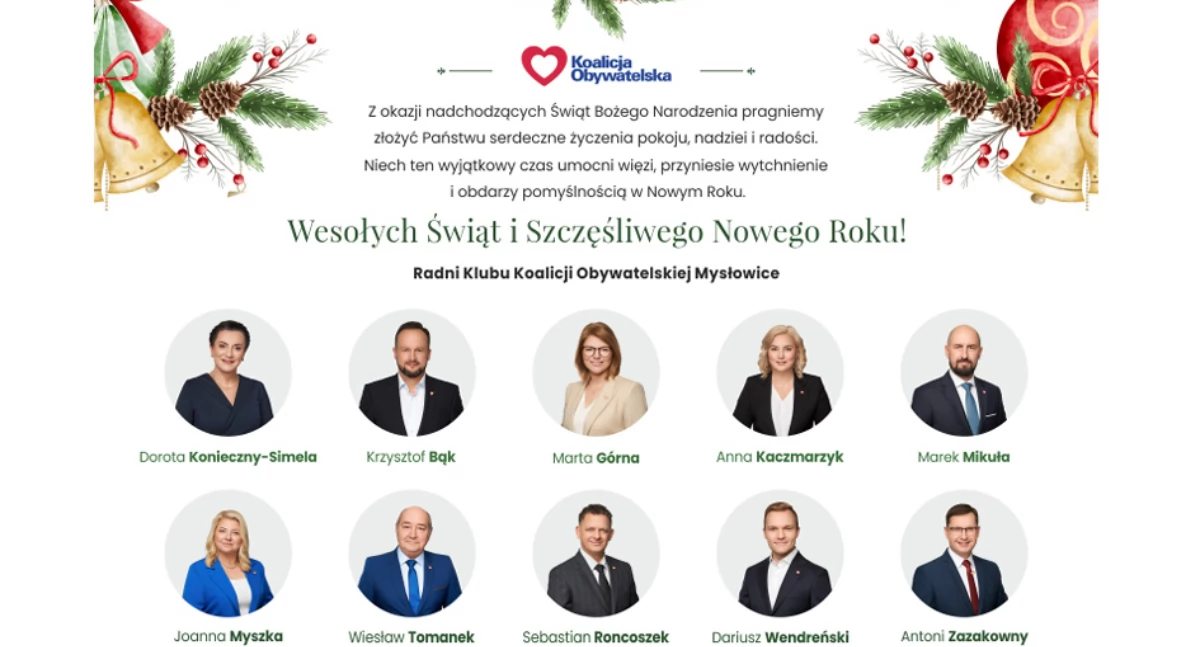 NEWS, Życzenia radnych klubu Koalicji Obywatelskiej - zdjęcie, fotografia