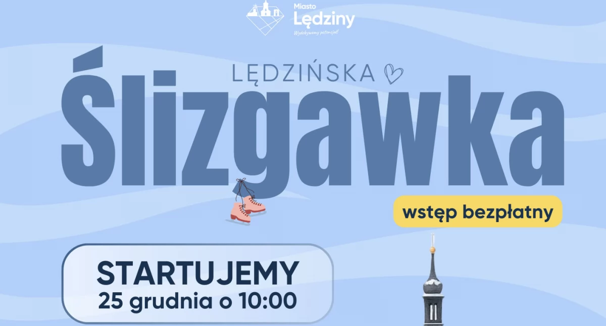 Rozrywka, Bezpłatne lodowisko Lędzinach - zdjęcie, fotografia