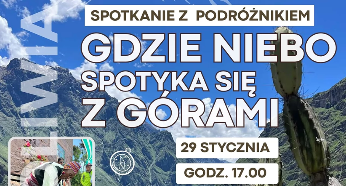 Inne sporty, Spotkanie podróżnikiem Wojtkiem Pająkiem - zdjęcie, fotografia