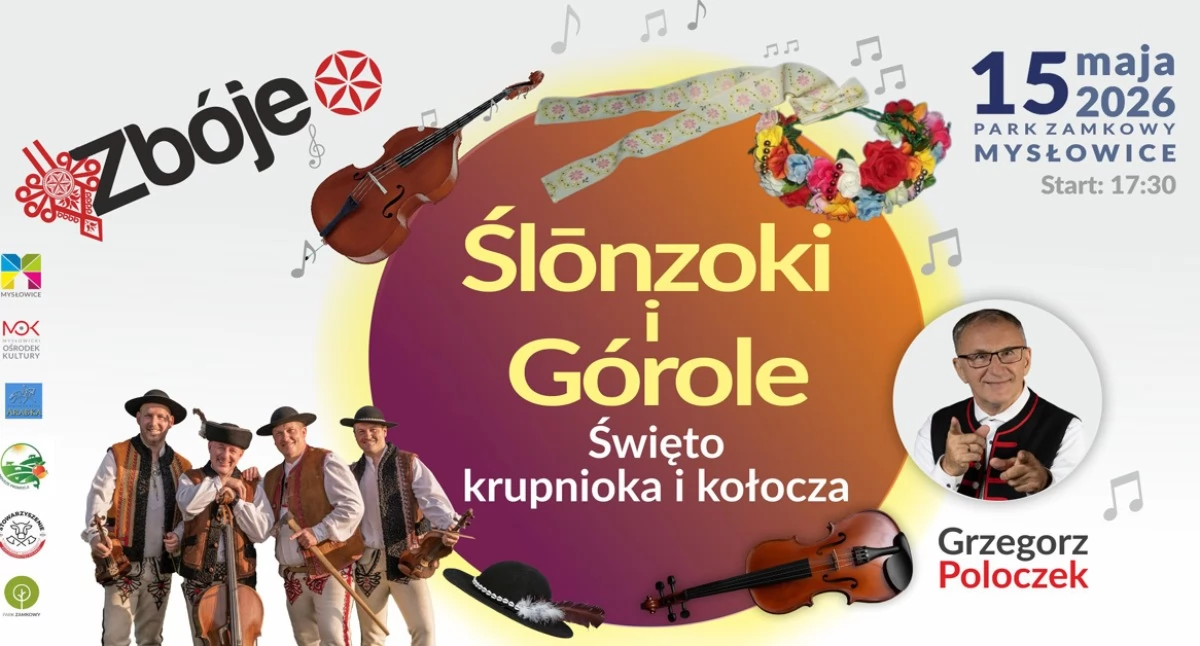 Rozrywka, Ślonzoki górole Parku Zamkowym Przed święto krupnioka kołocza - zdjęcie, fotografia