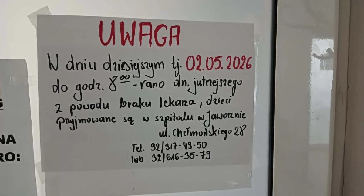 2 maja i 3 maja do godz. 8.00 rano w Szpitalu nr 2 dzieci nie były przyjmowane