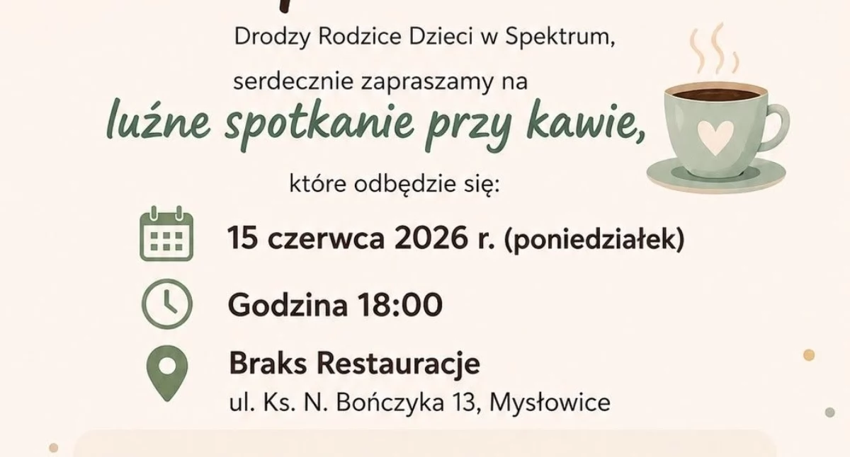 NEWS, Spotkanie kawie rodziców dzieci spektrum autyzmu - zdjęcie, fotografia