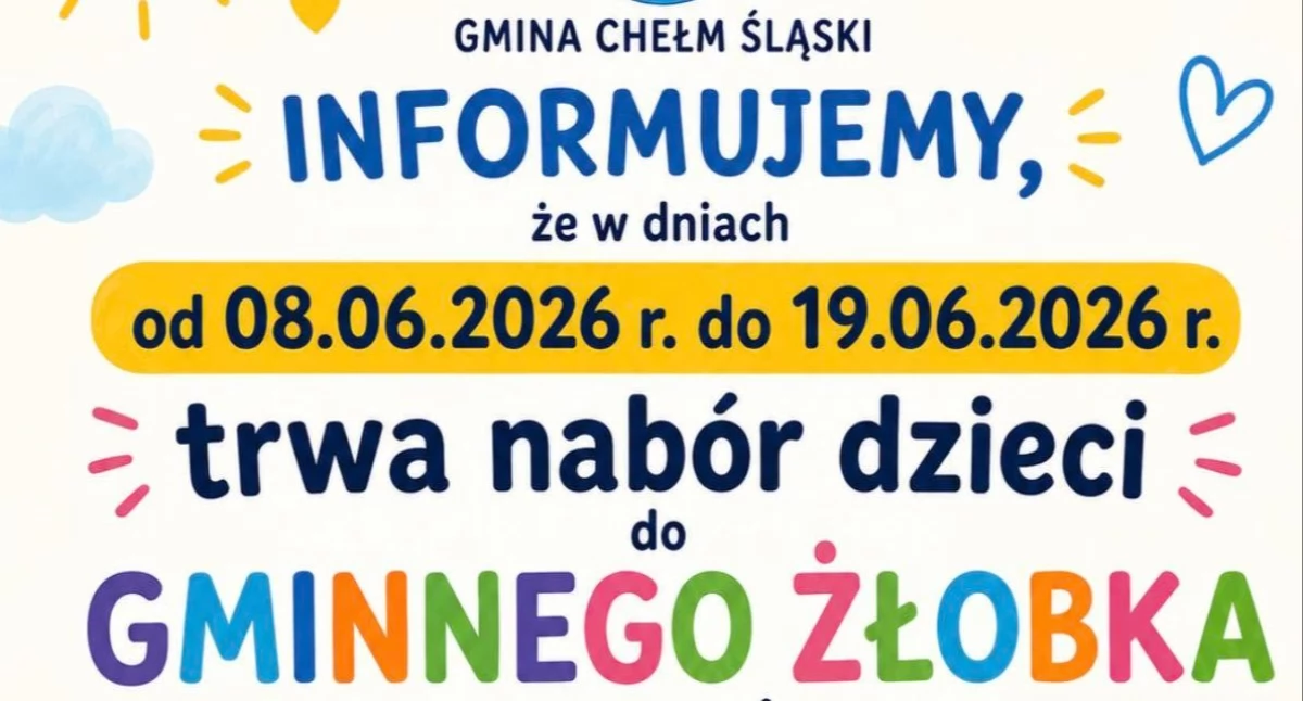 EDUKACJA, Rekrutacja do gminnego żłobka na rok szkolny 2026/2027 - zdjęcie, fotografia