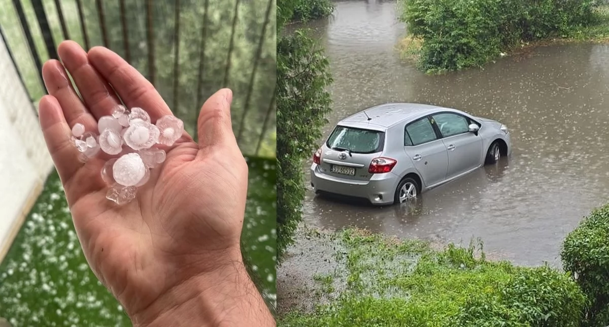 Burza z gradem w Jaworznie. Fot. jaw.pl