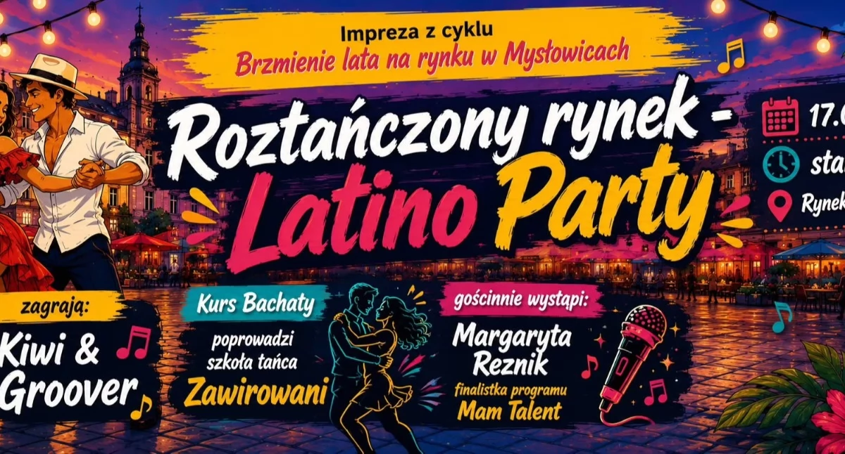 Rozrywka, Roztańczony Rynek Latino Party najbliższy piątek Mysłowicach programie pokazy tańca - zdjęcie, fotografia