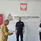 Bohaterski policjant doceniony przez komendanta PSP