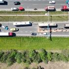 Kolizja dwóch autokarów na autostradzie A4 w Mysłowicach