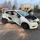 Poważny wypadek na ul. Obrzeżnej Zachodniej. Fot. KMP Mysłowice