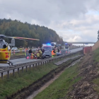 Wypadek na A4. Fot. screen Informacje Drogowe Jaworzno i Okolice