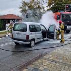 Pożar samochodu w Brzezince. Fot. PSP Mysłowice