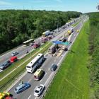 Kolizja dwóch autokarów na autostradzie A4 w Mysłowicach