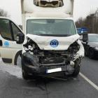 Wypadek i pożar na autostradzie A4. Fot. PSP Mysłowice