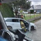 Wypadek na ul. Białobrzeskiej. Fot. PSP Mysłowice
