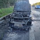Pożar samochodu na A4