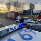 Poważny wypadek na ul. Obrzeżnej Zachodniej. Fot. KMP Mysłowice
