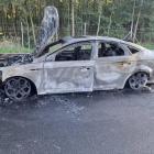 Pożar samochodu na A4