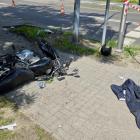 Wypadek na Wesołej. Ranny motocyklista trafił do szpitala