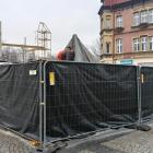 Rynek w Mysłowicach: fontanna św. Jana Chrzciciela w remoncie