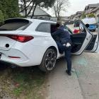Wypadek na ul. Białobrzeskiej. Fot. PSP Mysłowice