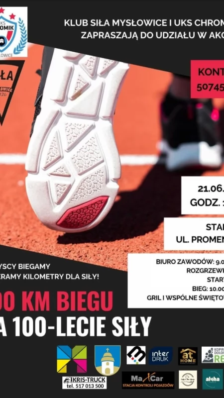 100 km biegu na 100-lecie Siły Mysłowice. Klub świętuje swój jubileusz