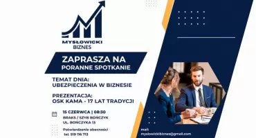 Ubezpieczenia w biznesie. Mysłowicki Biznes zaprasza na kolejne spotkanie. 